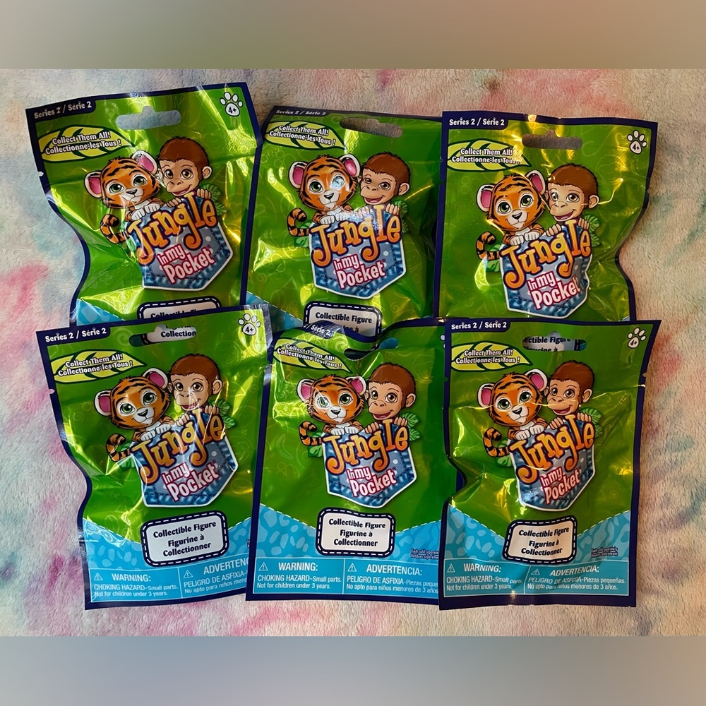 RARE 6 Jungle in my Pocket Series 2 NIB